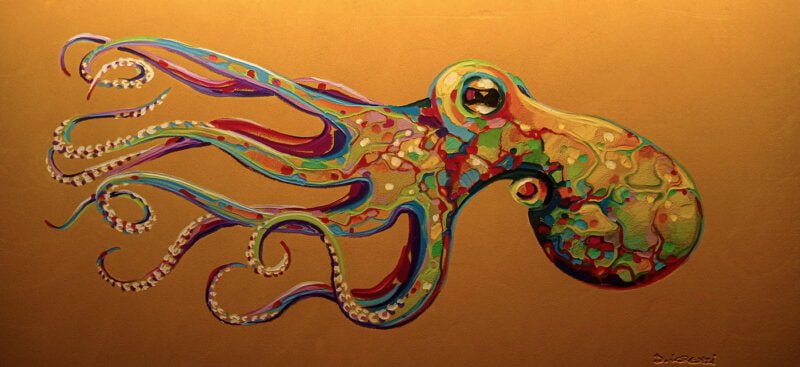 dipinto di un polpo
