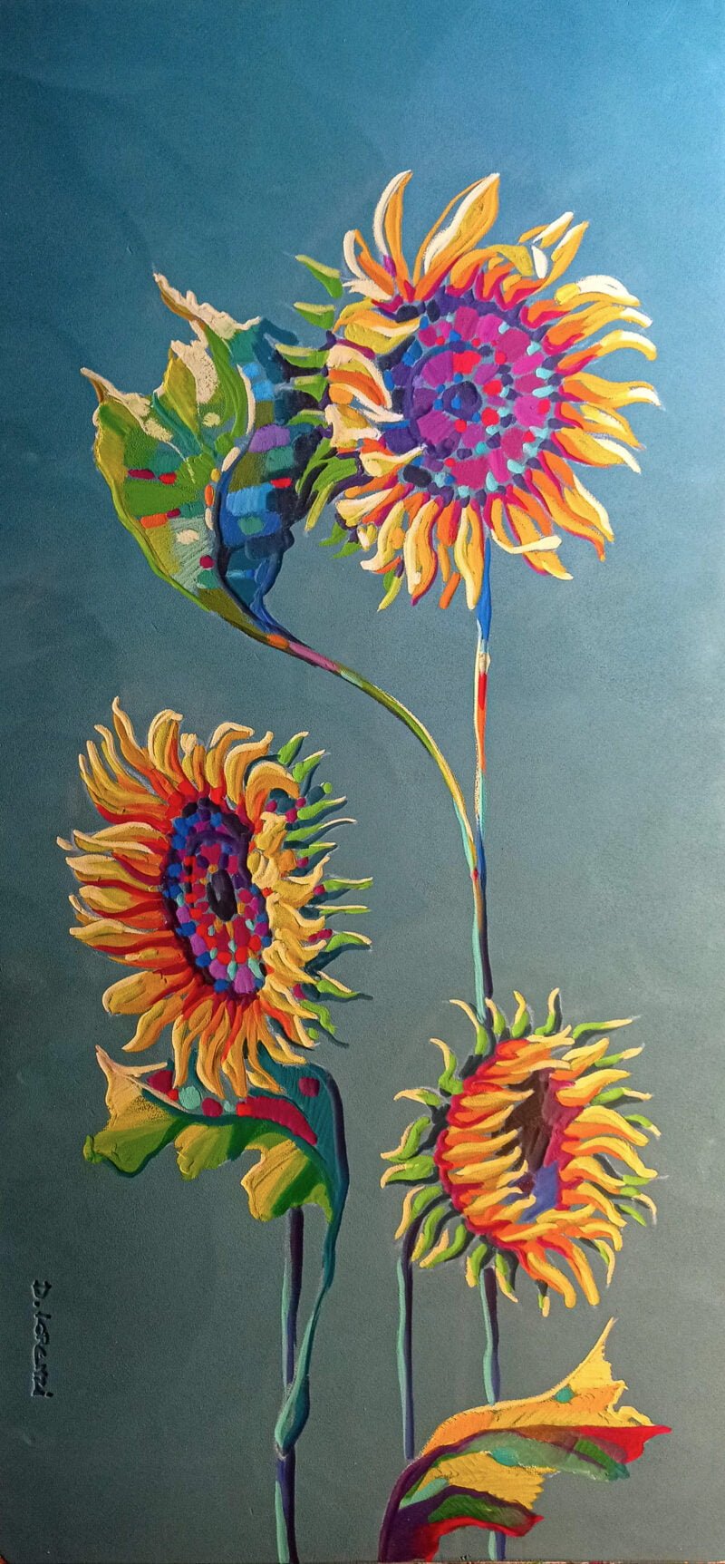 dipinto di un girasole